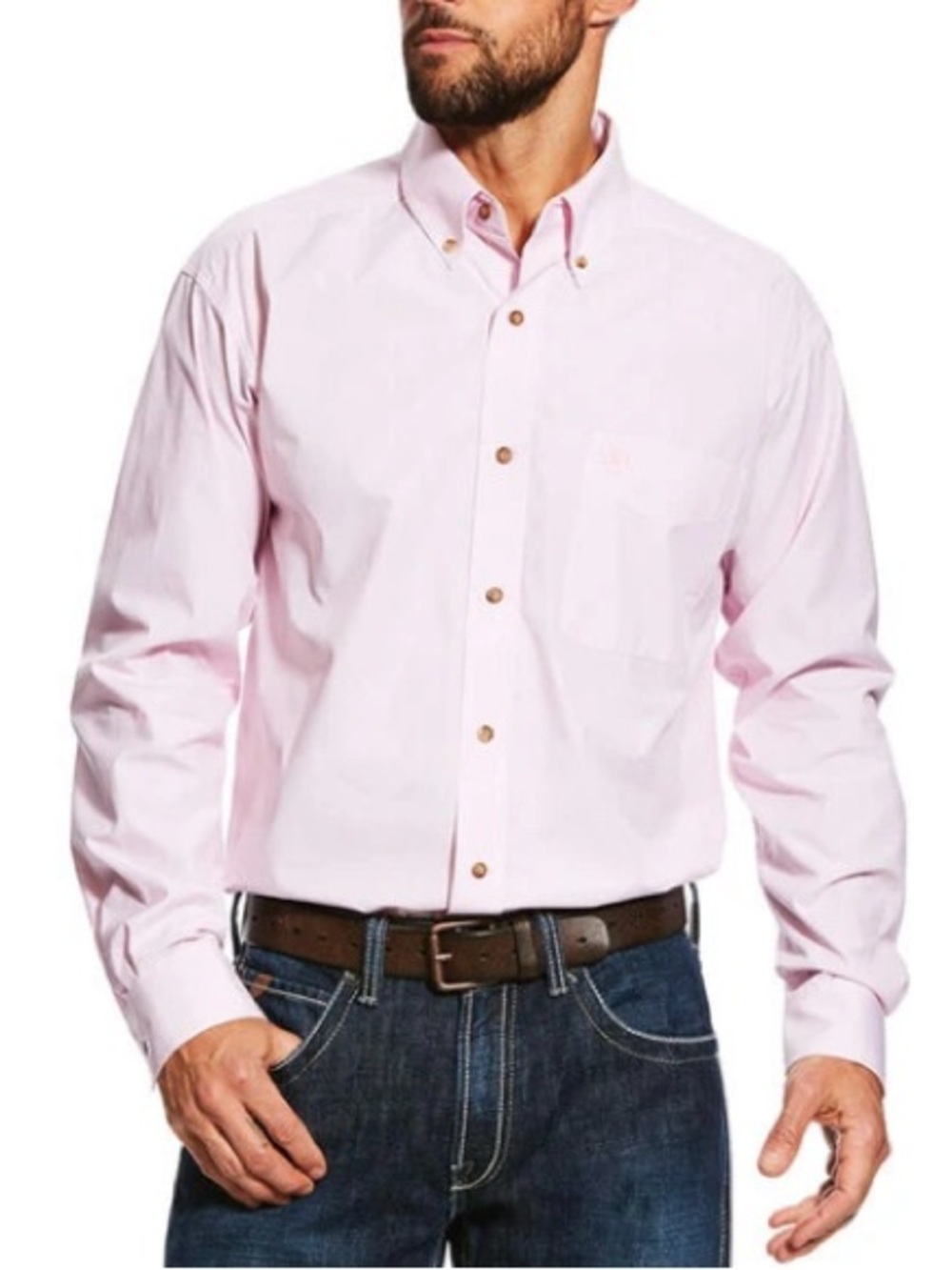 Ariat Pro Series Men's L  Dayne Mini Stripe Pinstripe Western Button Down Shirt